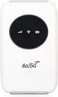 EBTOOLS Modem USB 4G LTE, roteador móvel 5G desbloqueado de 300 Mbps com 10 usuários, hotspot portátil de viagem integrado 3200 mAh com slot para cartão SIM