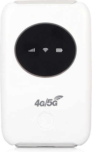 EBTOOLS Modem USB 4G LTE, roteador móvel 5G desbloqueado de 300 Mbps com 10 usuários, hotspot portátil de viagem integrado 3200 mAh com slot para cartão SIM