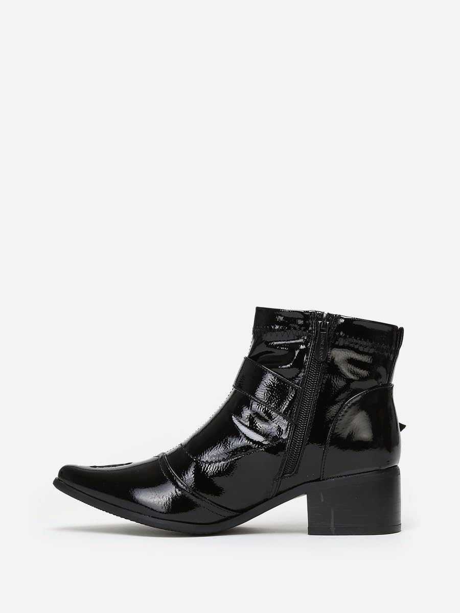 Bottines bout pointu vernies