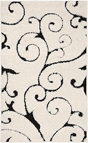Image of Handwoven Microfibre 3D Rug for Living Room (Ivory & Black, 9 X 12 Feet, Microfibre)