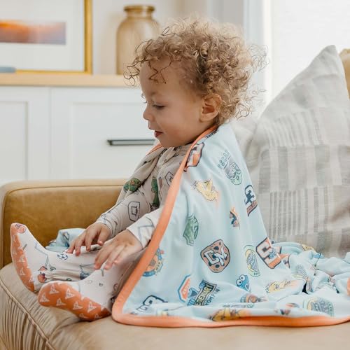 Image of Copper Pearl, Sesame Street Varsity Friends 3-Layer Stretchy Quilt