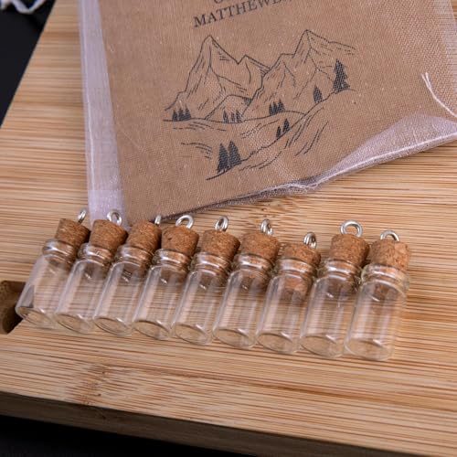 10 Set Mustard Seed Faith Bottle Necklace Christian Gifts Bulk for Woman DIY Mini Glass Jars Craft Necklace with Christian Faith Cards, Without Mustard Seed2