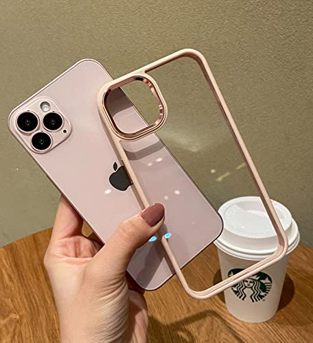 Image of mobistyle Designed for iPhone 13 Pro Back Cover, Enhanced Metal Camera Guard Shockproof Back Cover Case Compatible with iPhone 13 Pro (Polycarbonate | Pink)