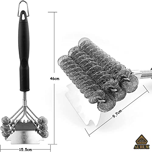 Aurum-Cepillo-Barbacoa-Parrilla-Barbacoa-Limpia-Hornos-Accesorios-Barbacoa-Rejilla-Barbacoa-Limpia-Barbacoa-Limpieza-Barbacoa-Limpiador-Barbacoa-Barbacoa-Accesorios-Cepillo-de-Alambre-BBQ