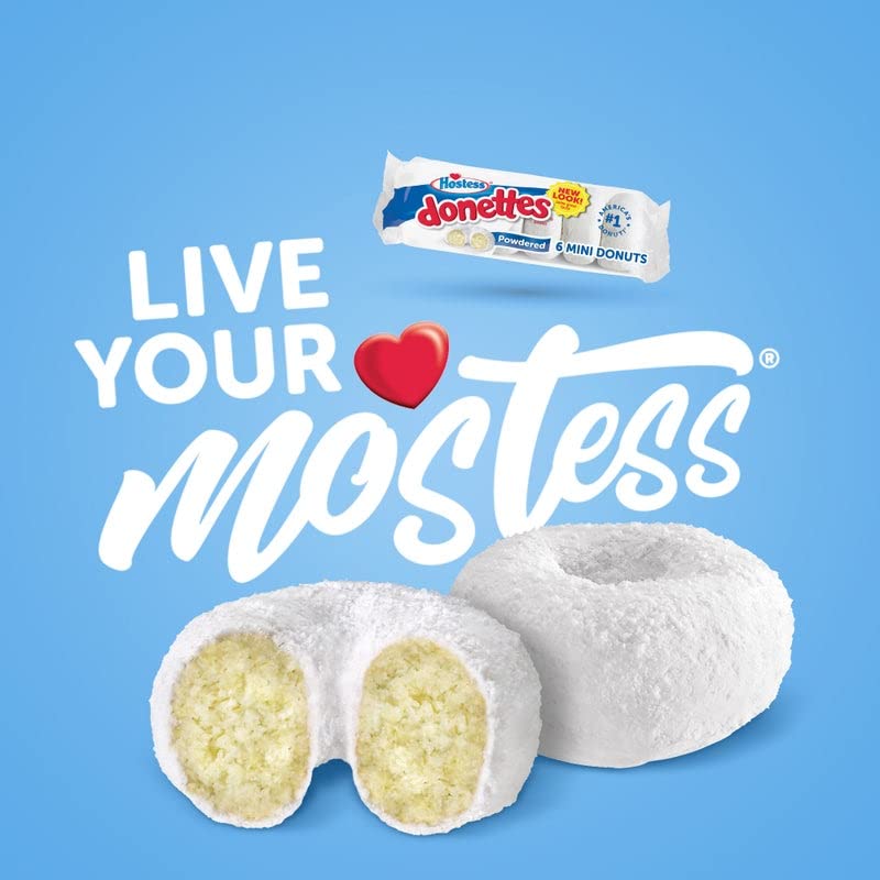 Hostess Brands Host Powder Sugar Mini Donettes, 3.00 oz, White, (197016)
