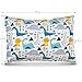 Pharmedoc Little Garoo Toddler Pillow, Kids First Pillow, Dinosaur, 14x19 Baby Pillows for Sleeping, Safe Built-in Pillowcase, Machine Washable, Boys, Girls, Toddler Bed and Travel Pillow