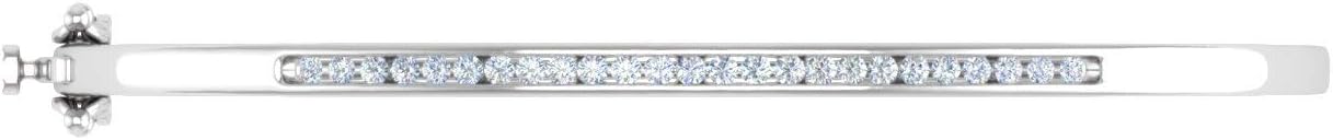 1/2 Carat Channel Set Round-Cut Natural Diamond Bangle Bracelet for Women in 10K Gold or 950 Platinum