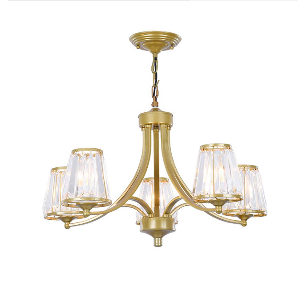 ZXFNVXC Elegant Crystal Chandelier, Luxury Crystal Hanging Lamp
