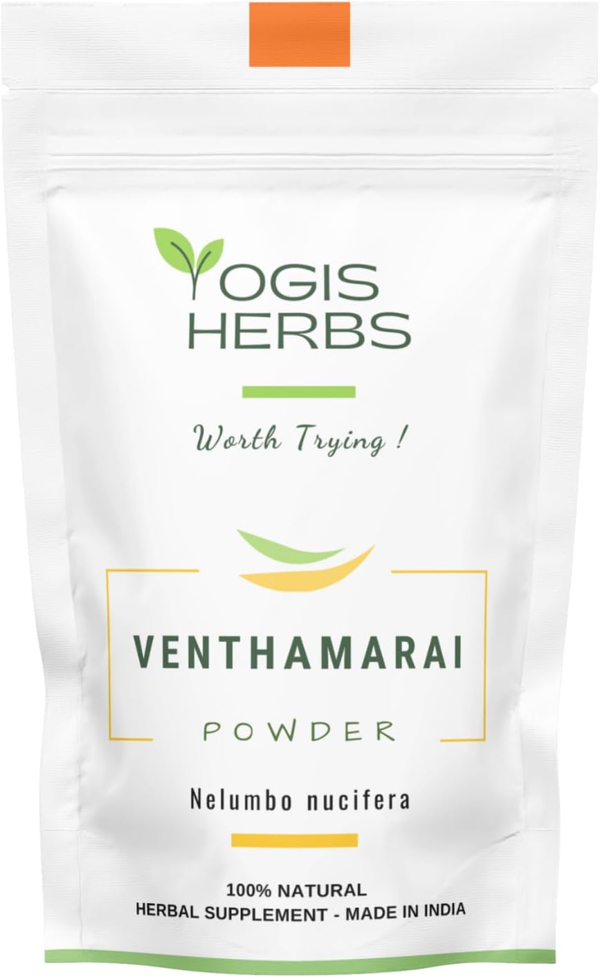 YOGIS HERBS Venthamarai Powder (White Lotus Powder) – Nelumbo Nucifera – 1 lb Fresh & Pure