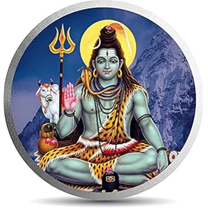 Diwali Gift Coin Shiva Ji Gekleurde 10 GRAM Munten S 999 Snelste Levering Service Beschikbaar op aanvraag (4-7 dagen…