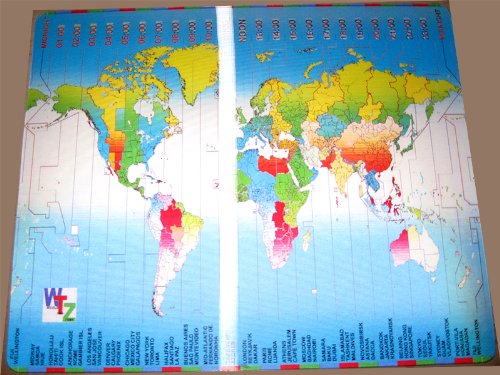 Pack Of 10 - World Time Zone 3D Effect Reference Pad Sponge Backing #TOP2