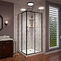 DreamLine Cornerview 34 1/2 in. D x 34 1/2 in. W x 72 in. H Framed Sliding Shower Enclosure in Matte Black