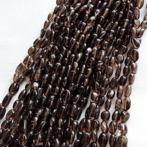 Quartz fumé de qualité supérieure perles ovales lisses 5-6mm LKBEADS E2174
