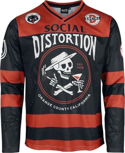 Social Distortion Hockey Jersey Homme Jersey Multicolore 4XL 100% Polyester Large