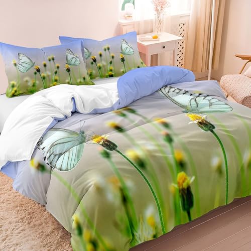 Housse de couette 240x260 cm blanc 3D parure de lit réversible 3 pièces