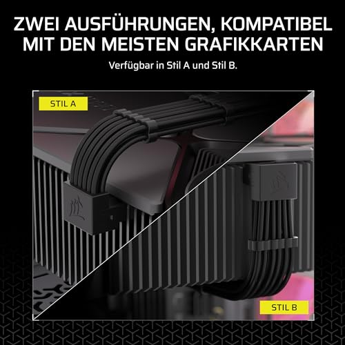 Corsair Typ 4 PSU 90° 12V-2x6 GPU-Stromkabel – Für NVIDIA GeForce RTX-Grafikkarten, Einfache Verbindung, Ultra-Flexibel… – Ansicht 3