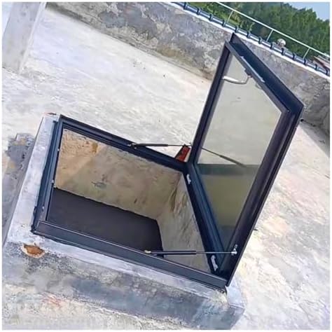 Heavy Duty 36x36 Tempered Skylights - Commercial Roof Access Hatch with Handle, Durable Ceiling Window for Easy Access and Ventilation