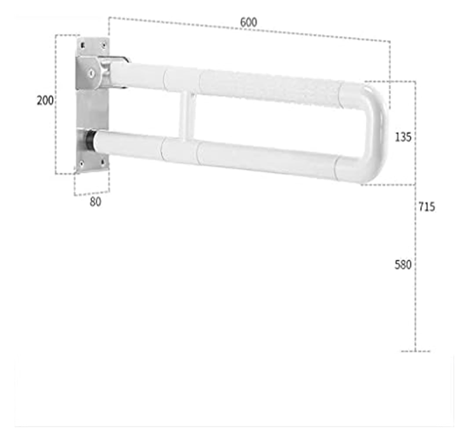 Barras de Apoyo para baño, Barra de Apoyo de Seguridad para discapacitados, Barra de Apoyo de Seguridad para baño, Barra de Apoyo de Acero Inoxidable con gránulos antides