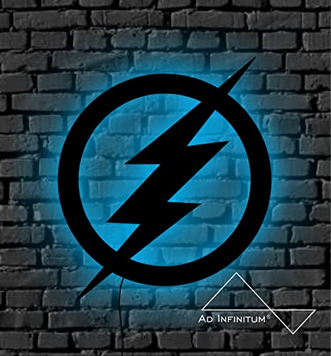 Image of AD INFINITUM LED Wall Lamp, Comic Lover, Bat Cave, Night Lamp, for Gift, Kids Room, Gaming Setup, Gaming Room, Man Cave (Flash Multicolor)