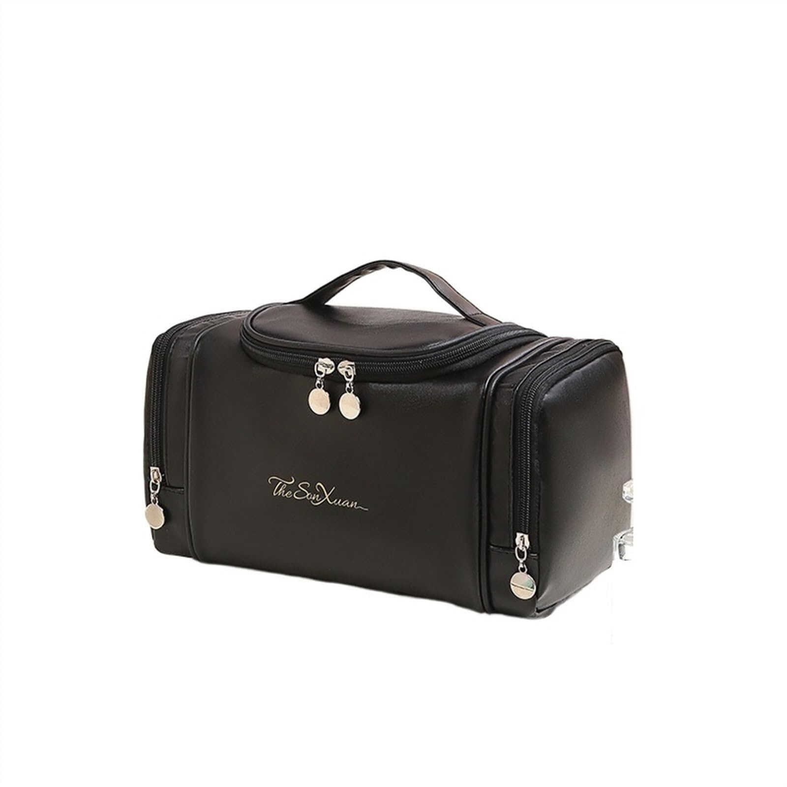 Beauty case impermeabile di grande capacità, organizer portatile da viaggio per cosmetici e profumi