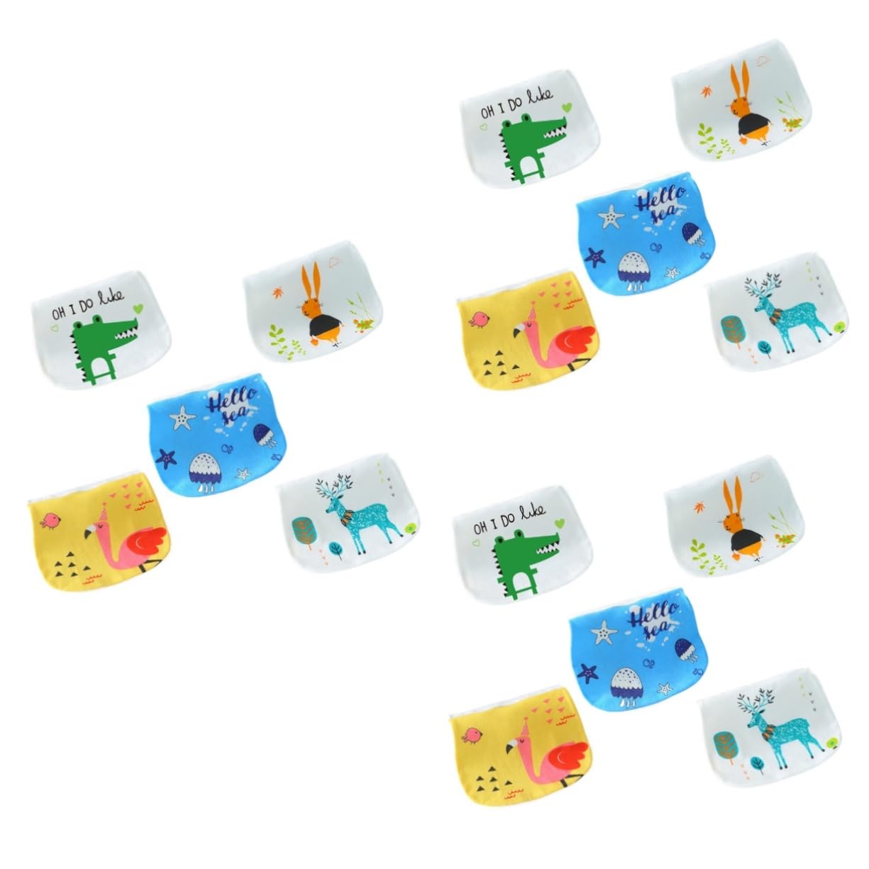 PRETYZOOM 10 Pièces Serviette De Sueur Pour Enfants Bavoirs Pour Bébé Bavoirs Pour Bébé Serviette De Pour Enfants Gants De Toilette Pour te D'Allaitement Impression