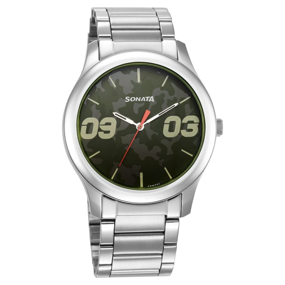 Sonata Quartz Analog Multicoloured Dial Stainless Steel Strap Watch for Men-NR77106SM05W (B0BS3L8DFY) Amazon Price History, Amazon Price Tracker