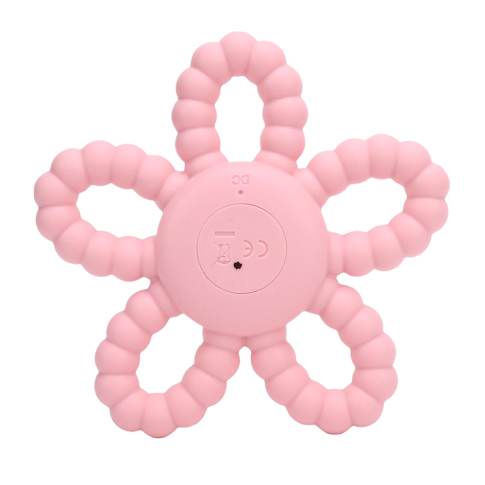 Generic Vibrating Sensory Chew Toy Textured Massage Silicone Teether Easy Grasp for Babies 6-12 Months Old, Easy to Clean (Pink) — view 4