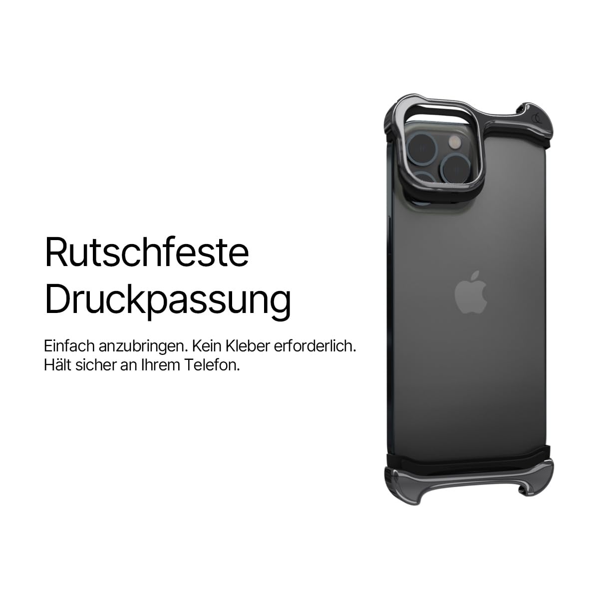 Arc Pulse Schutzhülle für iPhone 16 Pro Max – Minimalistischer Fallschutz, stoßfestes Aluminium in Luftfahrtqualität, doppellagige Stoßdämpfung, Kratzfest, aufschiebbar, leicht, 360°-Schutz