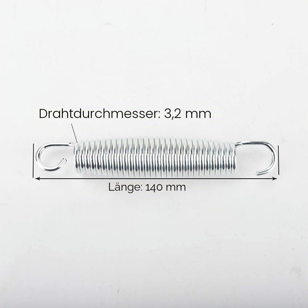 Trampolin Federn für 240 244 305 360 366 396 400 426 bis 430 cm Ersatzfeder,10 Stück Fitness-Trampolinfedern + 1 Stück Federwerkzeug
