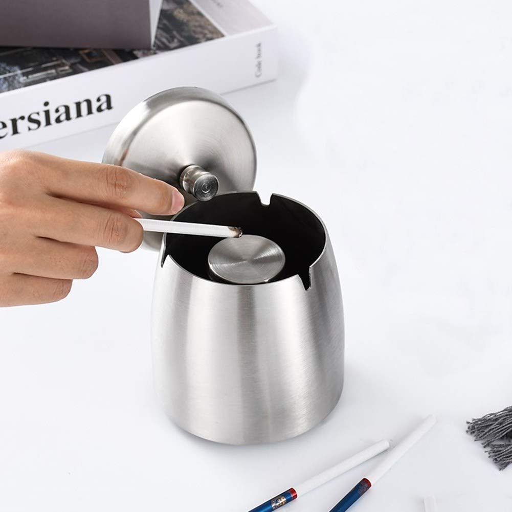 Posacenere Antivento Gigante In Acciaio Inox Per Esterni E Interni | Grande Capiente Per Patio E Tavolo