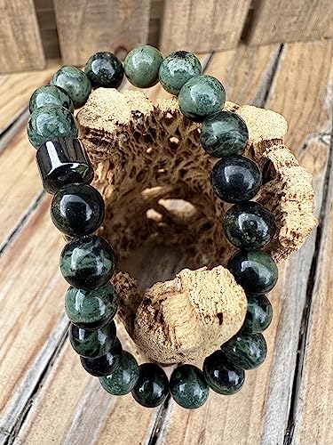 Unisex Beaded Chakra Bracelet 6-Packs - Premium Quality, All-Natural, 8Mm, Tiger Eye, Lava Stone, Howlite, Hematite, Red Jasper, Black Jasper, Kambaba Jasper: All-Natural Healing Bracelets. #TOP3