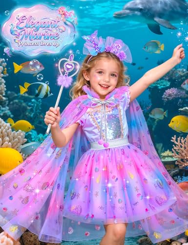 Vestido de princesa para niñas pequeñas de 3 a 6 años miniatura 3