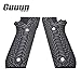 Guuun G10 Grips for Taurus PT92 Grips Starburst Texture Compatible with PT 92/99/100/101 Pistol and Decocker - Gray/Black