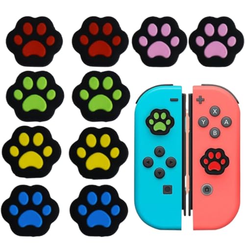 NJCXOLA 10 Pièces Joystick en Silicone,Joystick Switch, Protection Manette Switch,Capuchon de Joystick, Protection Joystick,Contrôleur Analogique en Silicone,Housse de Joystick en Silicone Souple