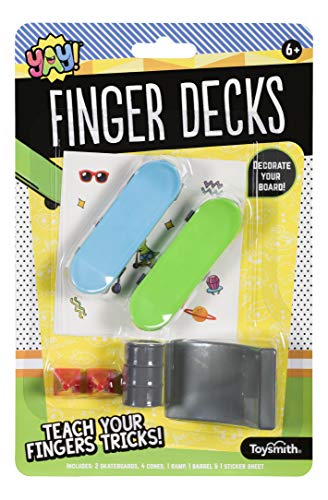 Toysmith Finger Decks (Skateboards) Fun Kit, DIY Decorate and Go Play, for Boys and Girls Ages 6+