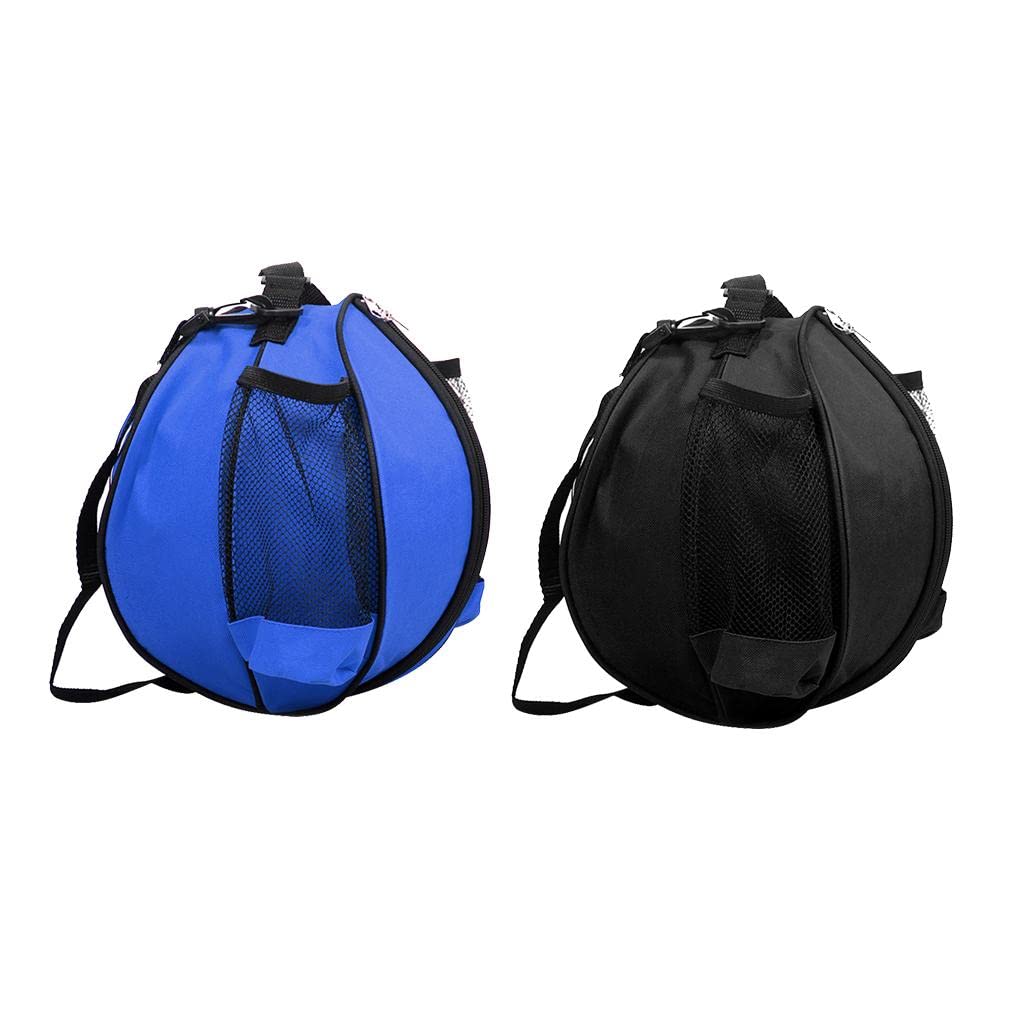 Black & Blue Waterproof Basketball Carry Bag with Adjustable Shoulder Strap | Team Sports | Soccer | Other Soccer-image-5