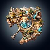 Kaayeewood Wooden Puzzles for Adults 160 Pices, Explorer's World 3D Puzzles for Adults, Unique Shape Explorer's World Irregular Jigsaw Puzzles, 3D Visual Flat Puzzels, Size is 11.4 x 11.2in