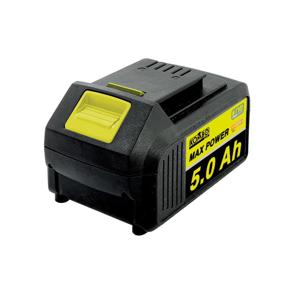 KOMBO PRO - Batteria Ricaricabile 20V 5.0Ah agli ioni di Litio - Potenza Massima 1125W - Indicatore LED 4 Stadi – Sistema di Protezione Elettronica