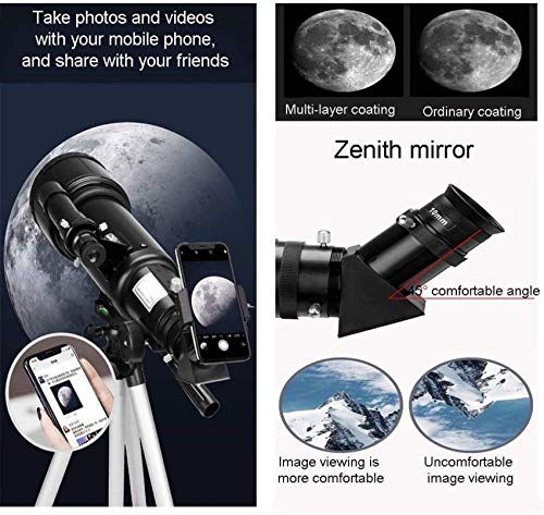 Telescopio astronómico para niños 70mm apertura 400mm refractor miniatura 7