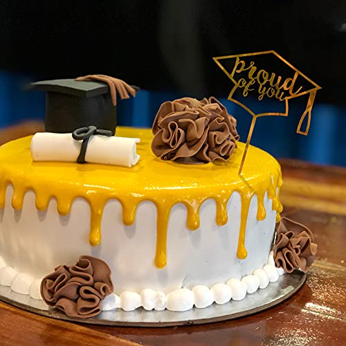Whaline Graduation Cake Topper Gold Acrylic Cake Topper Congrats Grad You Did It Congratulations 5 Design Table Centerpiece Sticks Grad Party Food Appetizer Picks For Cake Decor Supplies, 10Pcs #TOP5