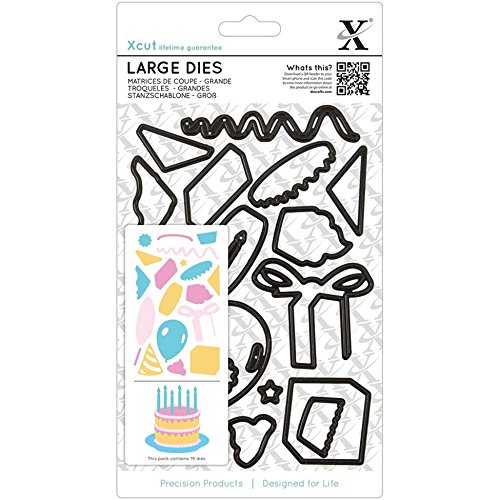 docrafts19-Piece Birthday Party Carbonised Steel Large Dies