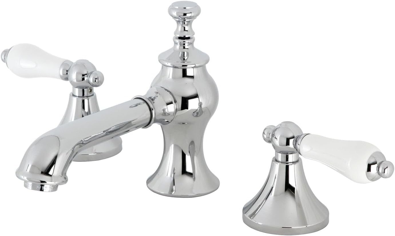 Kingston Brass KC7061PL Vintage 8 in. Widespread Bathroom Faucet, Polished Chrome