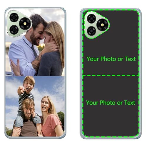 CAXKJE Transparente Funda Personalizada para Huawei Pura 80,Diseño tu Foto Imagen o Texto Personaliza Carcasa,Silicone Ultradelgado Case Cover Protector Anti-arañazos Funda - 2P
