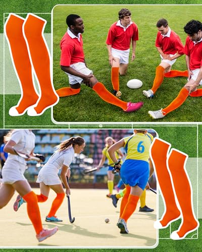 Image of Panitay 2 Pairs Over The Knee Baseball Socks High Football Softball Socks Sport Extra Long for Boys Girls Youth Women Men
