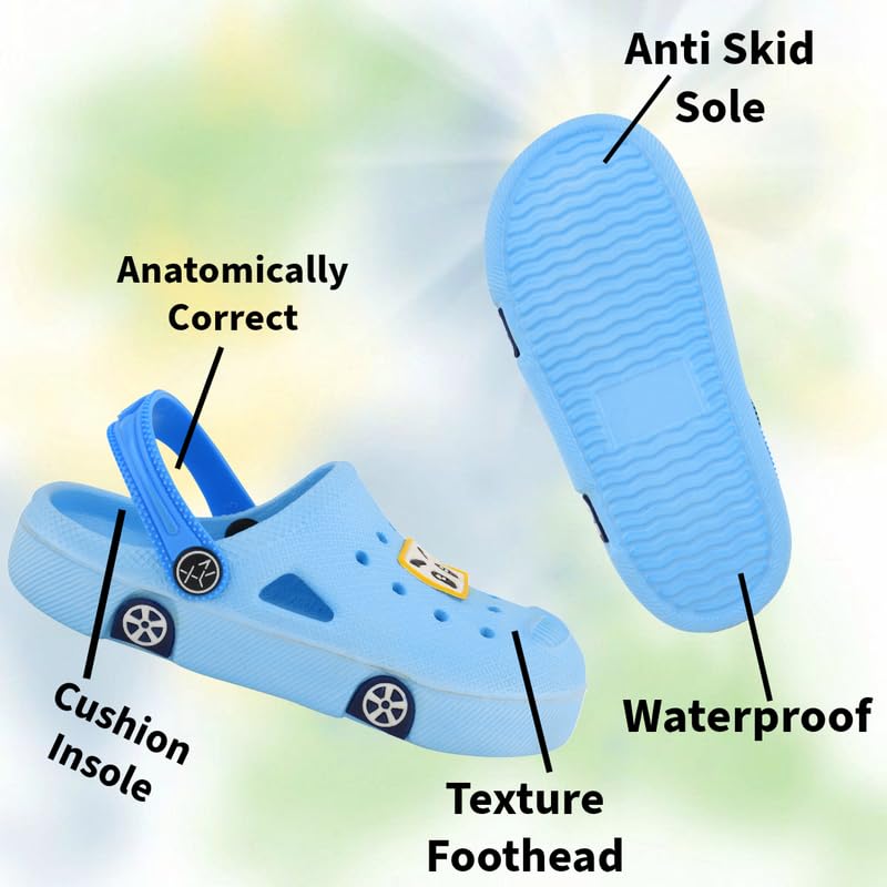 Image of ONFEET Eva Flipflops for Kids, Car Design Kids Flip Flops for Boys and Girls for Dailyuse