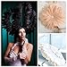 MAOFENG 2 Yards Natural Goose Feathers Trim Sewing Fringe Fashion Dress Sewing 6-8inch for DIY Handicrafts Costumes Decoration,White
