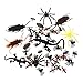 Abaodam 50 piezas mixtas de Halloween cucarachas hormigas arañas Geckos gusano simulación forma animal