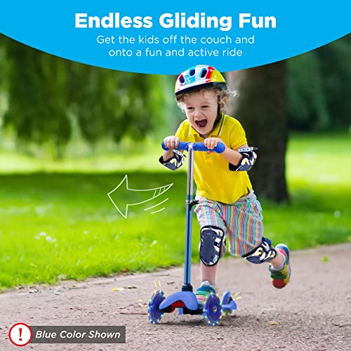 Best Choice Products Kids Scooter with LED Light-Up Wheels, 3-Wheel Lean-to-Steer Toddler Scooter Ages 3+, Adjustable Height Handlebar, Stable Non-Slip Deck, Easy Assembly - Green - image 3