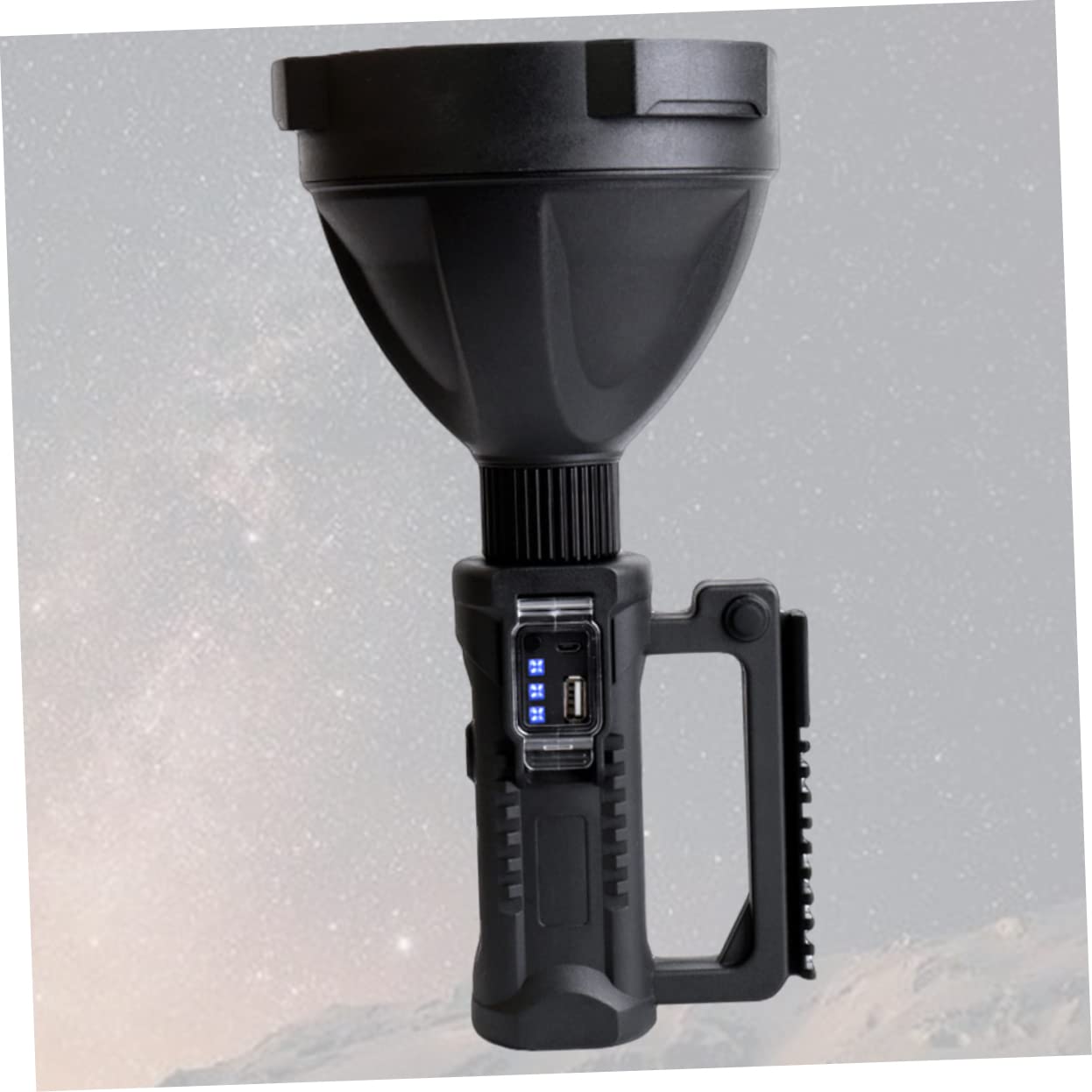 Housoutil Torcia LED Ricaricabile USB 8000mah Torcia di Emergenza Portatile per Esterni per Escursionismo Caccia Resistente All'uso Intenso
