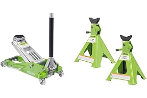 Arcan 3-Ton Aluminum Floor Jack and 6-Ton Steel Jack Stands